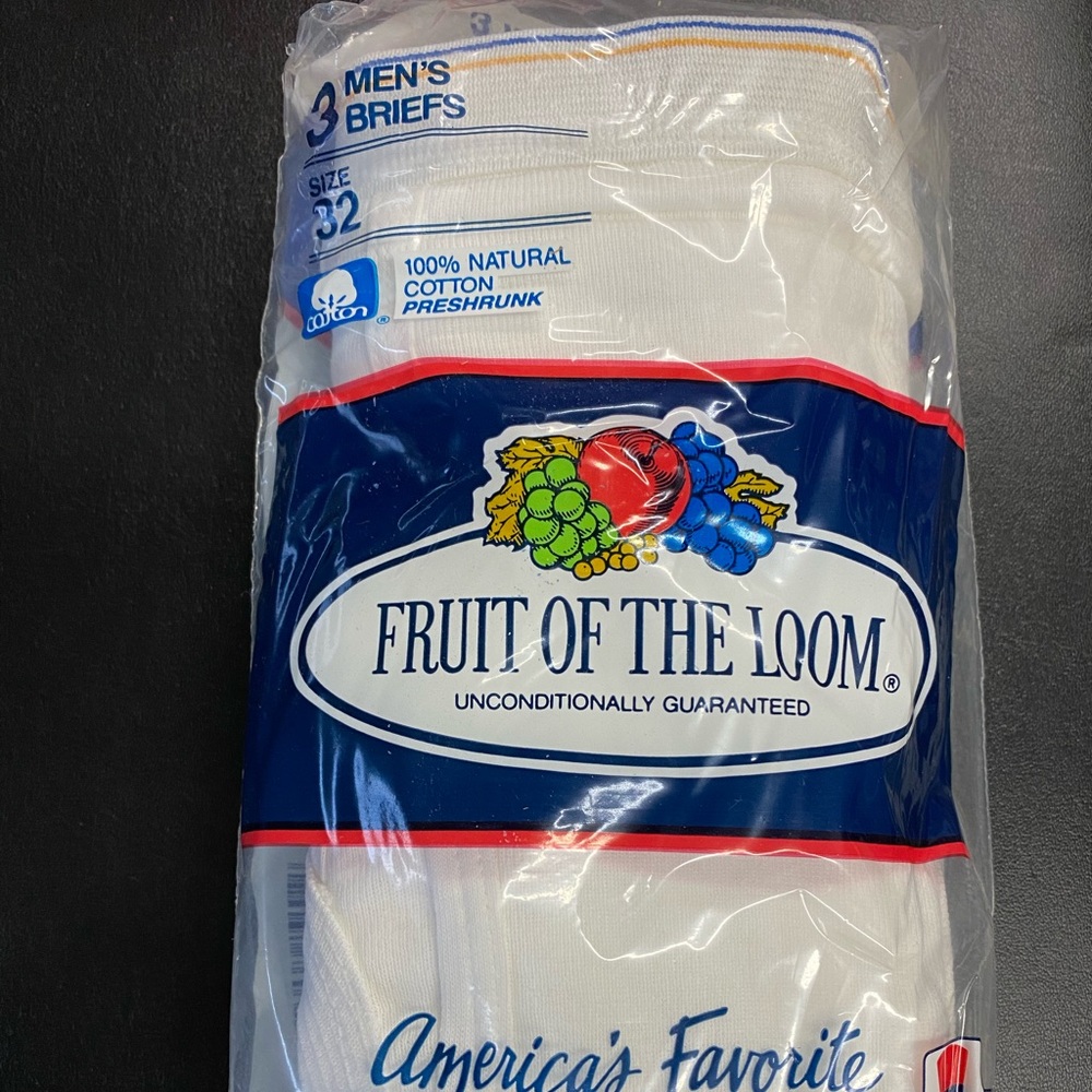 VTG FRUIT OF THE LOOM BRIEFS 3 PACK SIZE 32 NEW